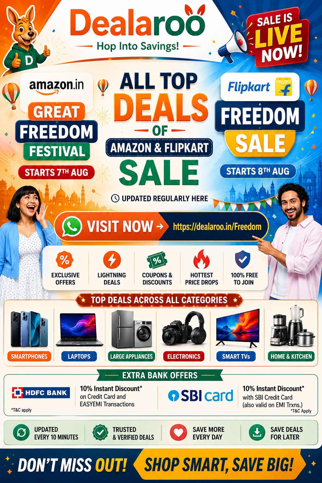 🇮🇳 AMAZON & FLIPKART FREEDOM SALE 2026 IS LIVE! 🔥🛍️