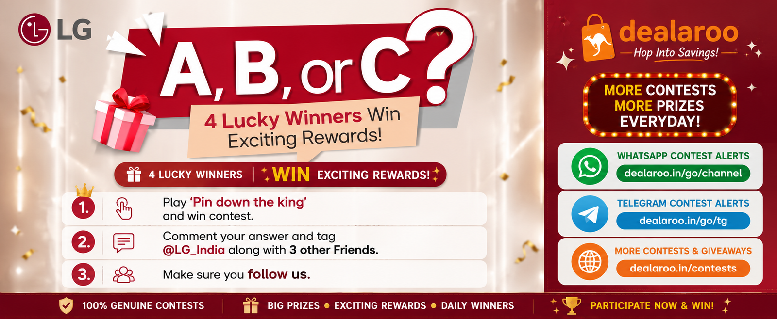 LG #PinDownTheKing — Play, Answer & Win! 👑