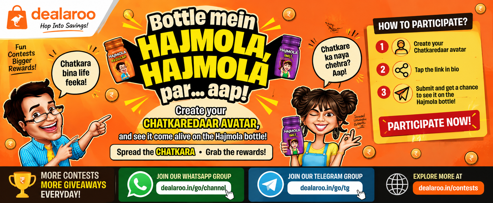 Hajmola Caricature Challenge — Create, Share & Win Big! 😋📸