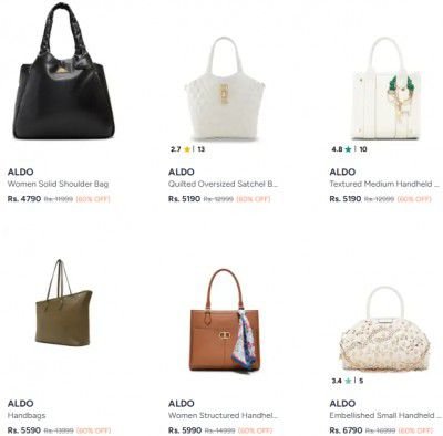 Myntra : Upto 70% OFF ALDO Handbags Starting From Rs.2790